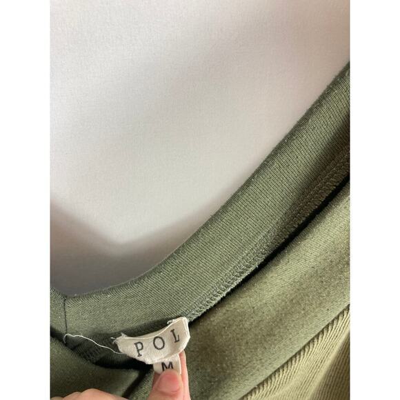 POL Criss Cross Reversible Sweater Green Size Medium - Picture 5 of 8